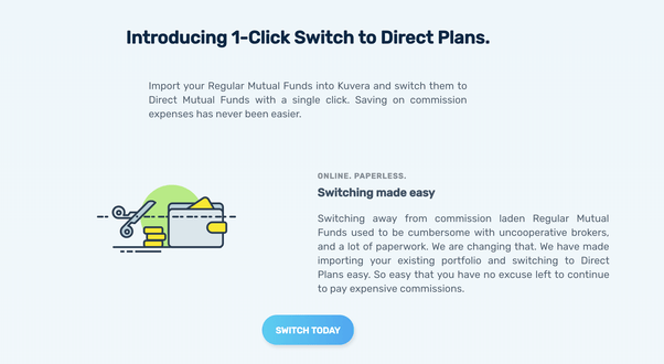 best direct mutual funds platforms Kuvera one click migration