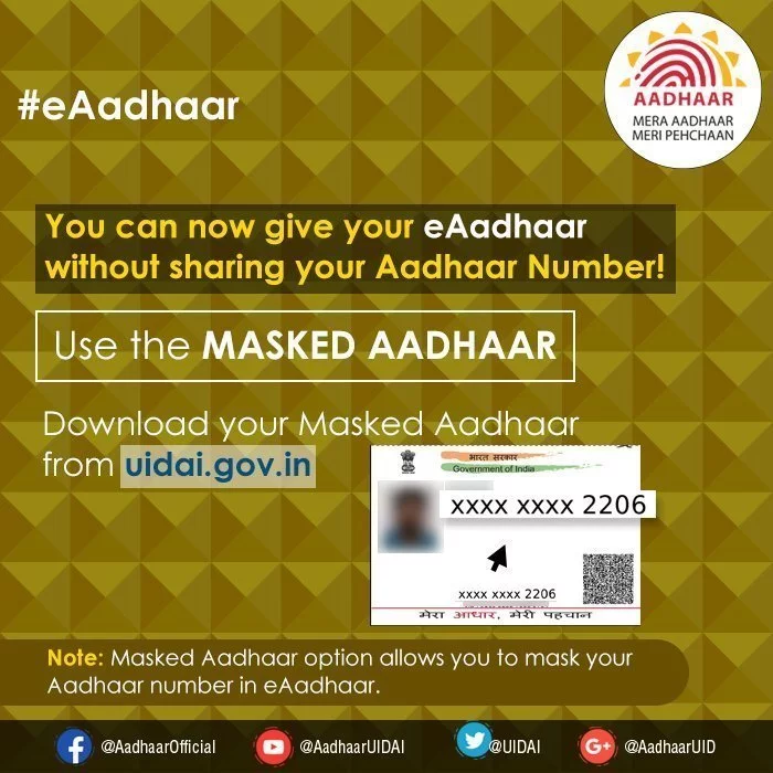 masked aadhaar