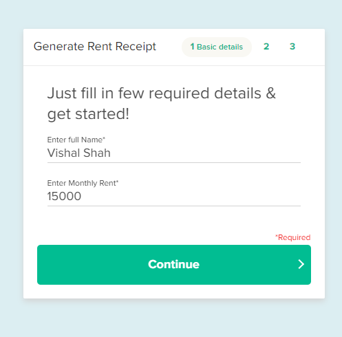 ETMoney rent receipt generator