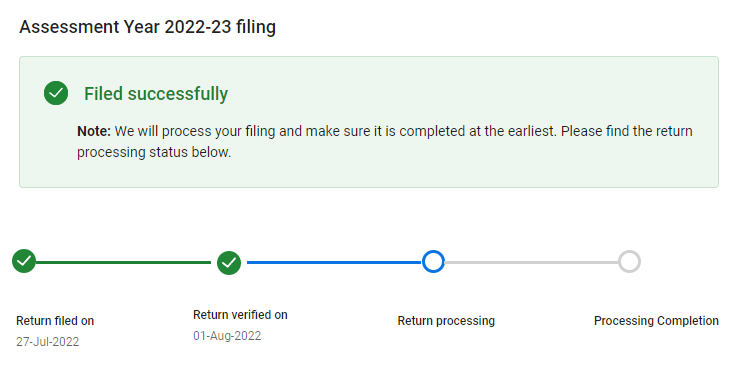 ITR E-verification process