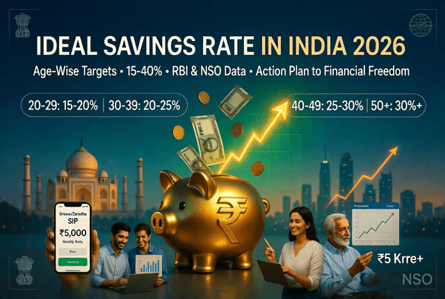 Ideal saving rate in india