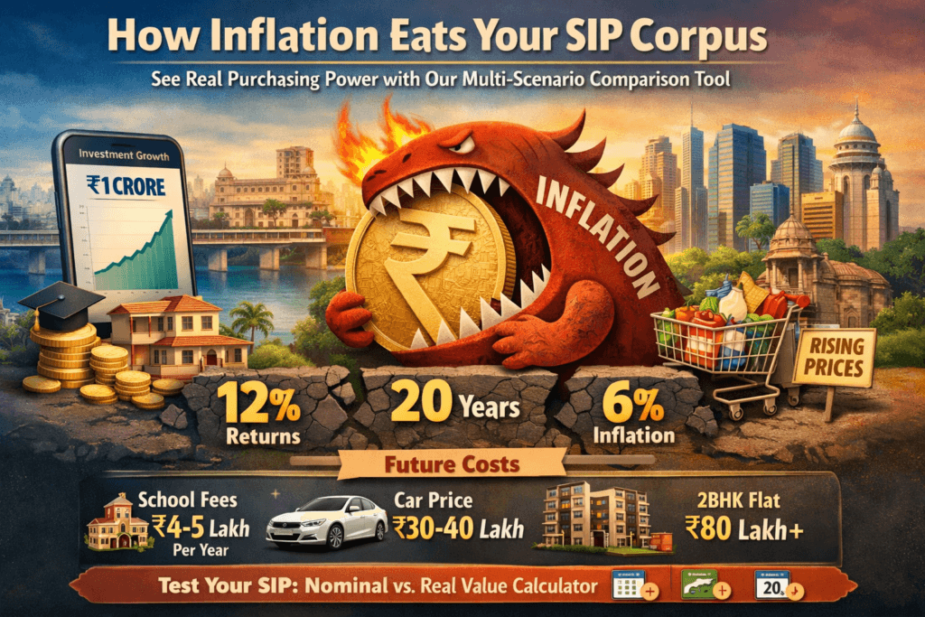 sip corpus inflation adjusted