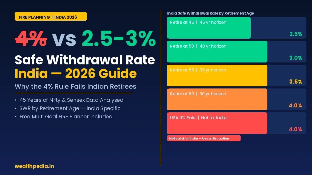 Safe Withdrawal Rate India — Why the 4% Rule Fails Indians [2026 Guide]