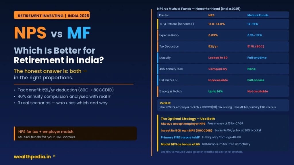 NPS vs Mutual Funds for Retirement India
