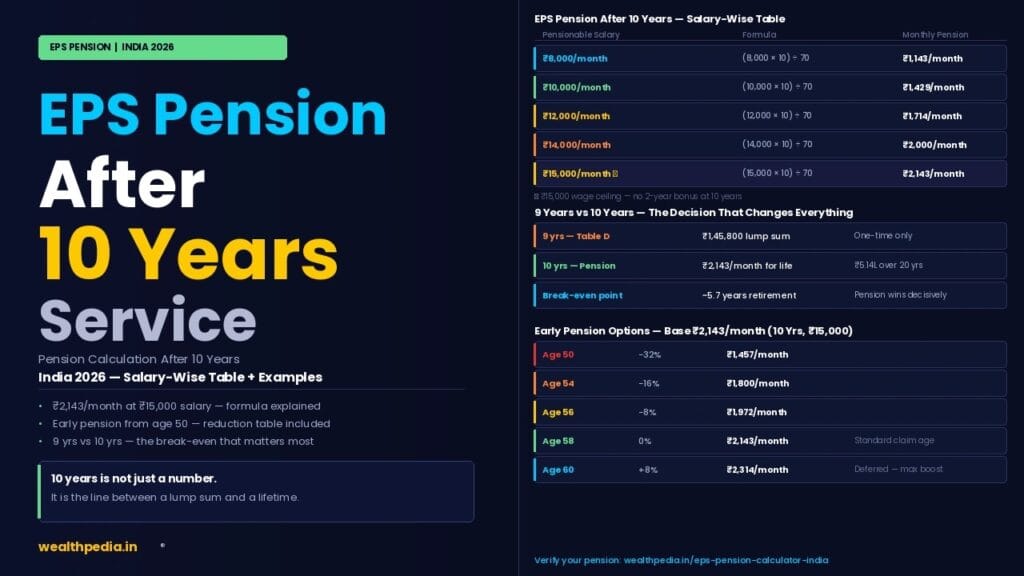 EPS Pension After 10 Years Service Calculation