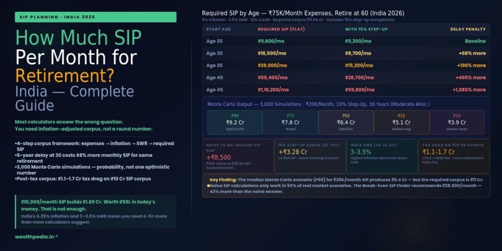 How Much SIP Per Month Do You Need for Retirement in India