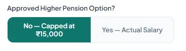 Step 2: Choose Higher Pension or Standard Cap