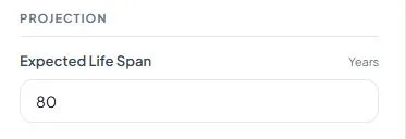 Step 5: Enter Your Expected Life Span